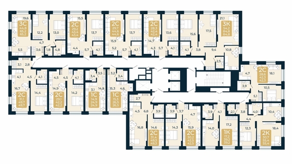 
  Продается 2-комн. квартира, 42.2 м², ЖК Первый на Есенина, дом 3
. Фото 1.