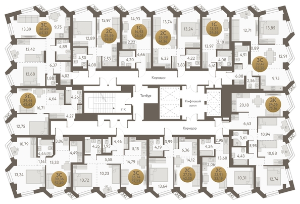 
  Продается 2-комн. квартира 39.97 м², в ЖК Урбан Пикс. Фото 1.