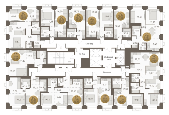 
  Продается 2-комн. квартира 38.99 м², в ЖК Урбан Пикс. Фото 1.