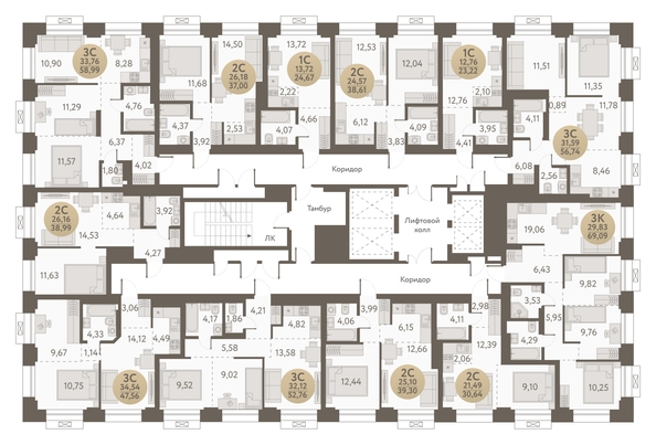 
  Продается 3-комн. квартира, 69.09 м², ЖК Urban-peaks (Урбан Пикс)
. Фото 1.
