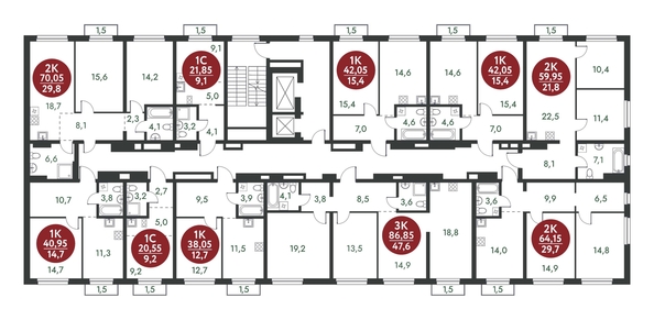 
  Продается 2-комн. квартира 64.15 м², в ЖК Скандинавские кварталы, дом 1. Фото 1.