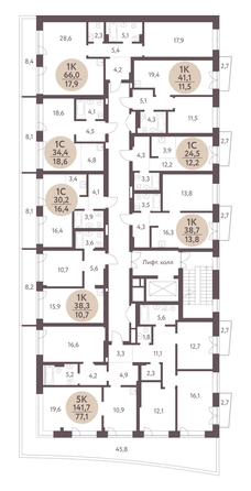 
  Продается 4-комн. квартира, 141.7 м², ЖК Зеленый город, дом 1
. Фото 1.