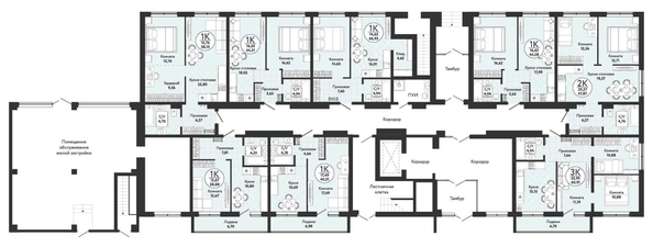 
  Продается 1-комн. квартира, 58.15 м², ЖК Одоевский, дом 4
. Фото 1.