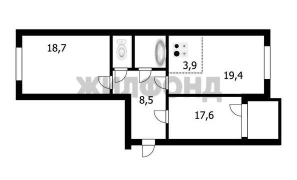 
  Продается 3-комн. квартира, 75.6 м², ЖК Кольца, дом 11
. Фото 33.