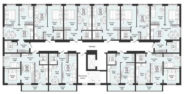 
  Продается 1-комн. квартира, 40.51 м², ЖК Одоевский, дом 4
. Фото 1.
