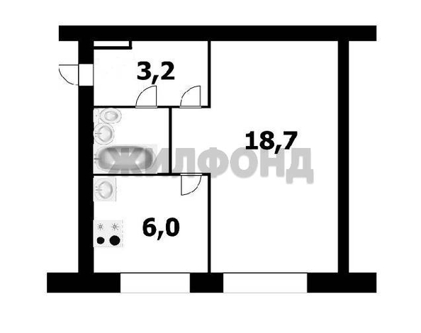 
  Продается 1-комн. квартира, 30.8 м², Часовая ул, д. 3
. Фото 8.