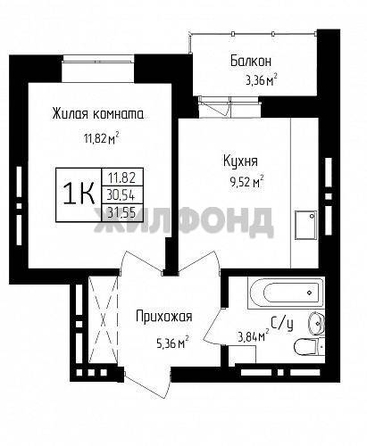 
  Продается 1-комн. квартира, 31 м², ЖК Высота
. Фото 9.
