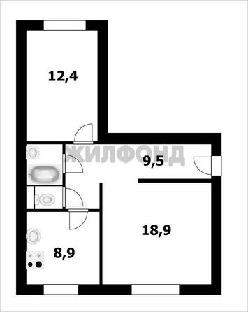 
  Продается 2-комн. квартира, 52.5 м², Чемская ул, д. 16
. Фото 4.
