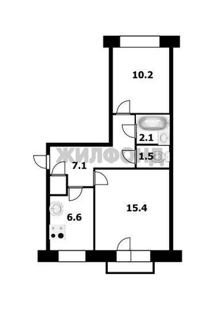 
  Продается 2-комн. квартира, 43.5 м², Водозабор ул, д. 6
. Фото 18.