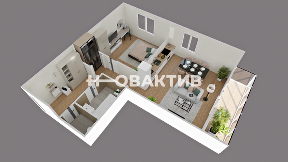 
  Продается 2-комн. квартира, 54.9 м², Виталия Потылицына ул, д. 7/4
. Фото 2.