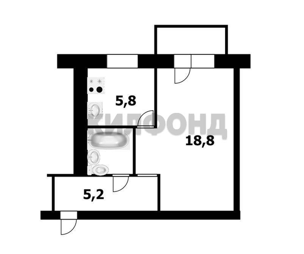 
  Продается 1-комн. квартира, 32.6 м², Путевая ул, д. 7
. Фото 2.