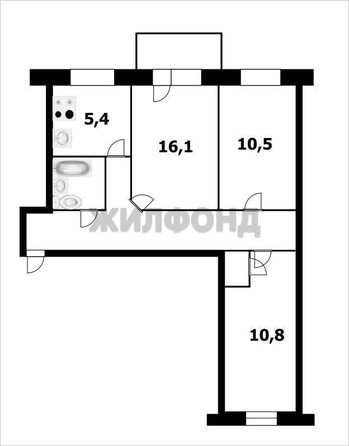 
  Продается 3-комн. квартира, 55.6 м², Мира ул, д. 32
. Фото 11.