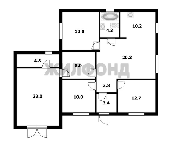 
  Продается дом, 122 м², село Новокаменка
. Фото 16.