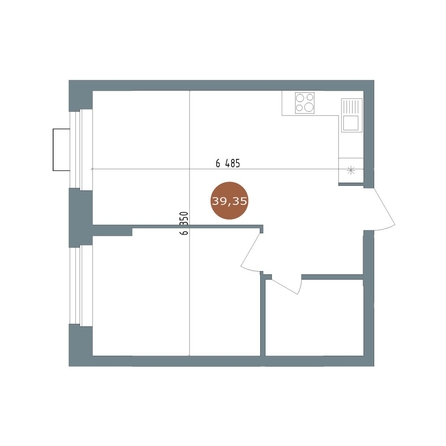
  Продается 2-комн. квартира, 39.35 м², ЖК 19/56 Кварталы Телецентра, сек 3
. Фото 1.