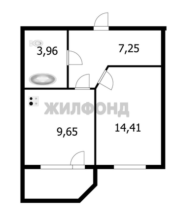 
  Продается 1-комн. квартира, 35.3 м², Рассветная ул, д. 3
. Фото 19.