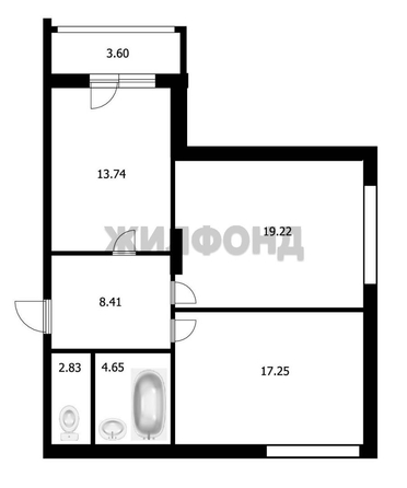 
  Продается 2-комн. квартира, 64.6 м², , д. 24
. Фото 2.