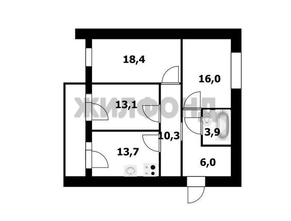 
  Продается 3-комн. квартира, 84.3 м², Ясный Берег ул, д. 6
. Фото 9.