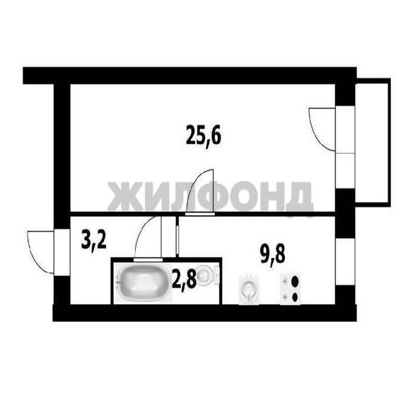 
  Продается 1-комн. квартира, 43.4 м², Новосибирская ул, д. 27
. Фото 1.