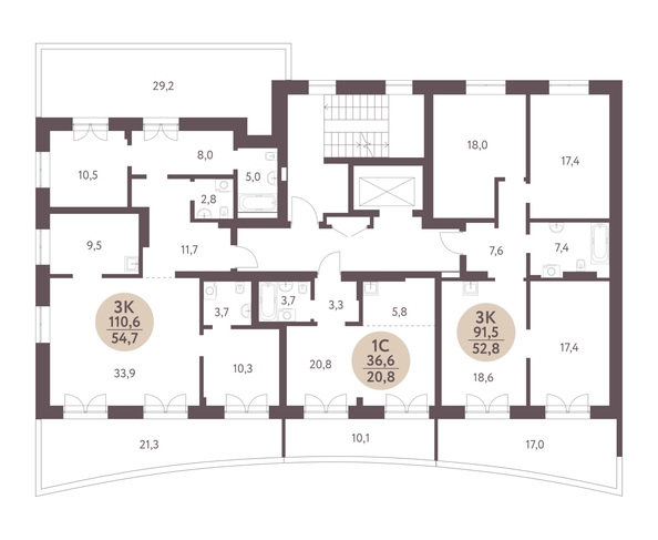 
  Продается 3-комн. квартира, 110.6 м², ЖК Зеленый город, дом 1
. Фото 1.