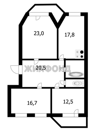 
  Продается 3-комн. квартира, 97.7 м², Красный пр-кт, д. 153б
. Фото 30.