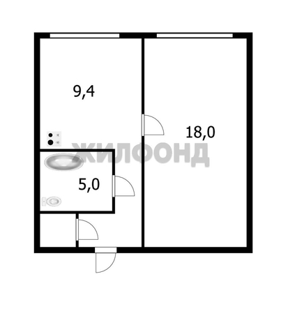 
  Продается 1-комн. квартира, 35.9 м², Котовского ул, д. 26
. Фото 13.