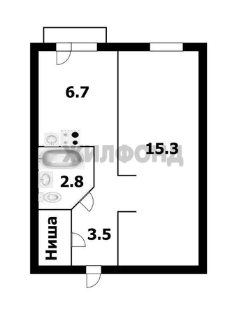 
  Продается 1-комн. квартира, 28.5 м², Чапаева ул, д. 7/3
. Фото 9.
