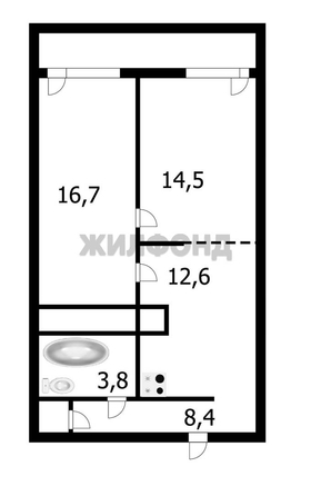 
  Продается 2-комн. квартира, 56 м², Есенина ул, д. 12/2
. Фото 23.