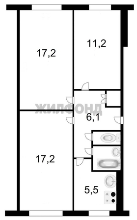 
  Продается 3-комн. квартира, 61 м², Петухова ул, д. 114
. Фото 16.