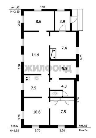 
  Продается дом, 71.9 м², Новосибирск
. Фото 11.