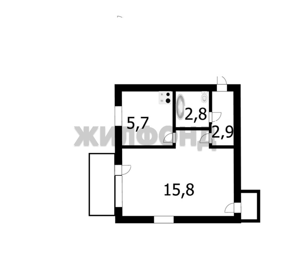 
  Продается 1-комн. квартира, 30.1 м², Павлика Морозова ул, д. 2
. Фото 13.