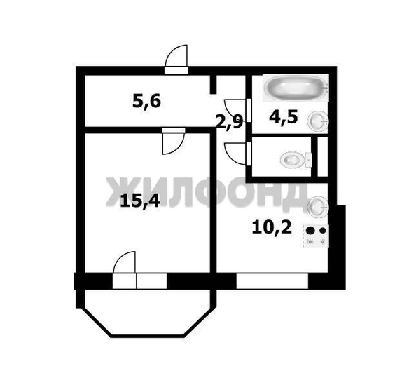 
  Продается 1-комн. квартира, 40.5 м², Горский мкр, д. 63
. Фото 29.