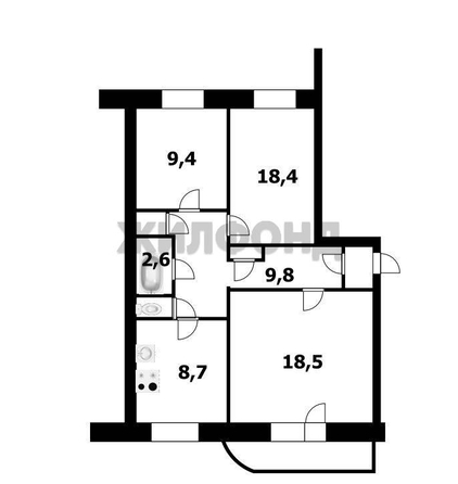 
  Продается 3-комн. квартира, 66 м², 9-й Гвардейской Дивизии ул, д. 7
. Фото 18.