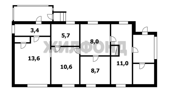 
  Продается дом, 61.8 м², Новосибирск
. Фото 10.