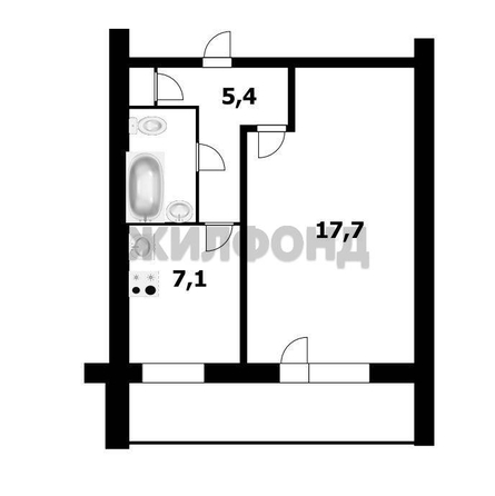 
  Продается 1-комн. квартира, 31 м², Громова ул, д. 7
. Фото 1.