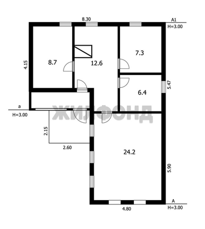 
  Продается дом, 59.6 м², Новосибирск
. Фото 33.