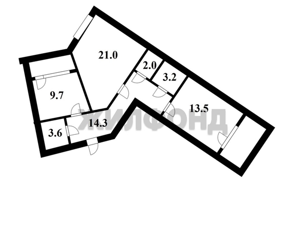 
  Продается 2-комн. квартира, 67.3 м², Есенина ул, д. 67
. Фото 35.