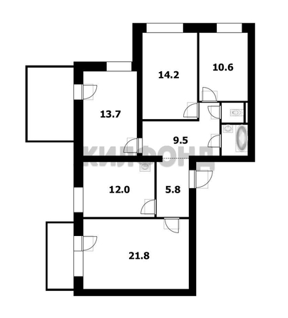 
  Продается 4-комн. квартира, 88.6 м², Вокзальная магистраль ул, д. 6/1
. Фото 42.