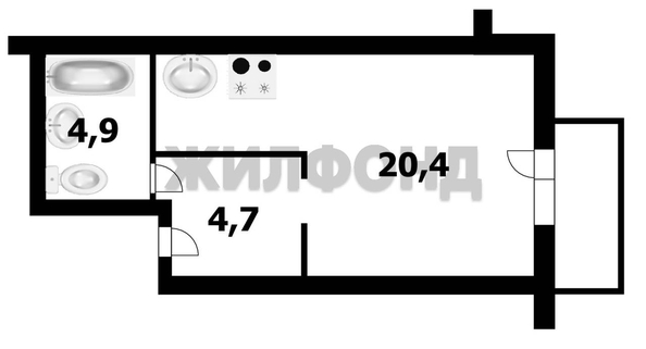 
  Продается студия, 29.7 м², Мясниковой ул, д. 8/1
. Фото 13.