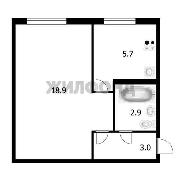 
  Продается 1-комн. квартира, 30.5 м², Красный пр-кт, д. 94/2
. Фото 14.