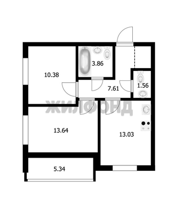 
  Продается 2-комн. квартира, 50.2 м², ЖК Высота
. Фото 19.