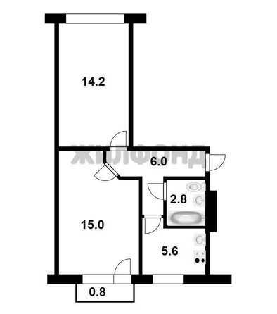 
  Продается 2-комн. квартира, 43.5 м², Белинского ул, д. 202
. Фото 10.
