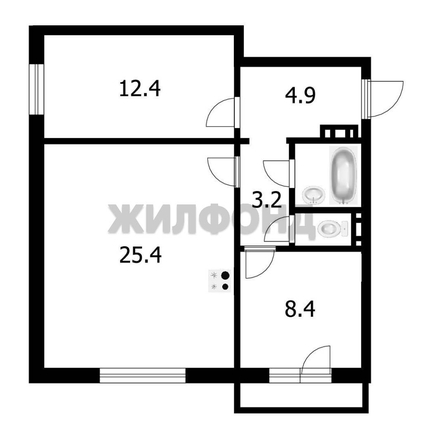 
  Продается 2-комн. квартира, 58.1 м², Виталия Потылицына ул, д. 3
. Фото 1.