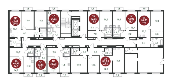 
  Продается 1-комн. квартира, 42.05 м², ЖК Скандинавские кварталы, дом 1
. Фото 1.