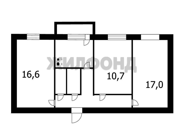 
  Продается 3-комн. квартира, 69.2 м², Комсомольская ул, д. 4В
. Фото 1.