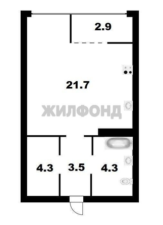 
  Продается студия, 34.1 м², ЖК Панорама, дом 7
. Фото 21.