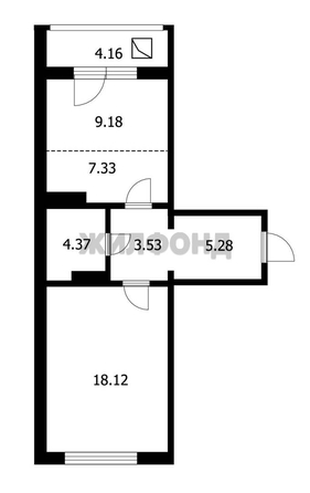 
  Продается 2-комн. квартира, 47.6 м², 3-й микрорайон, д. 15/1
. Фото 6.