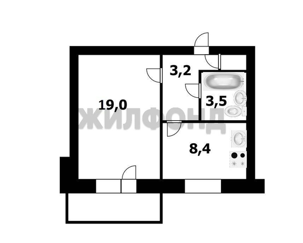 
  Продается 1-комн. квартира, 37 м², Спортивная ул, д. 23
. Фото 17.