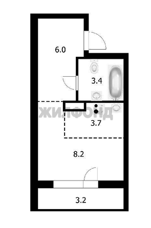 
  Продается студия, 25 м², Твардовского ул, д. 22/2
. Фото 7.