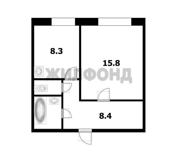 
  Продается 1-комн. квартира, 36.7 м², Жуковского ул, д. 97
. Фото 7.