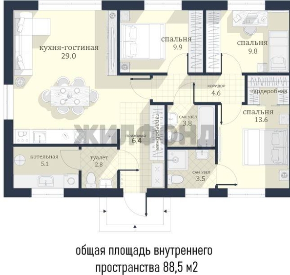 
  Продается дом, 94.3 м²,  Рябиновый мкр
. Фото 27.